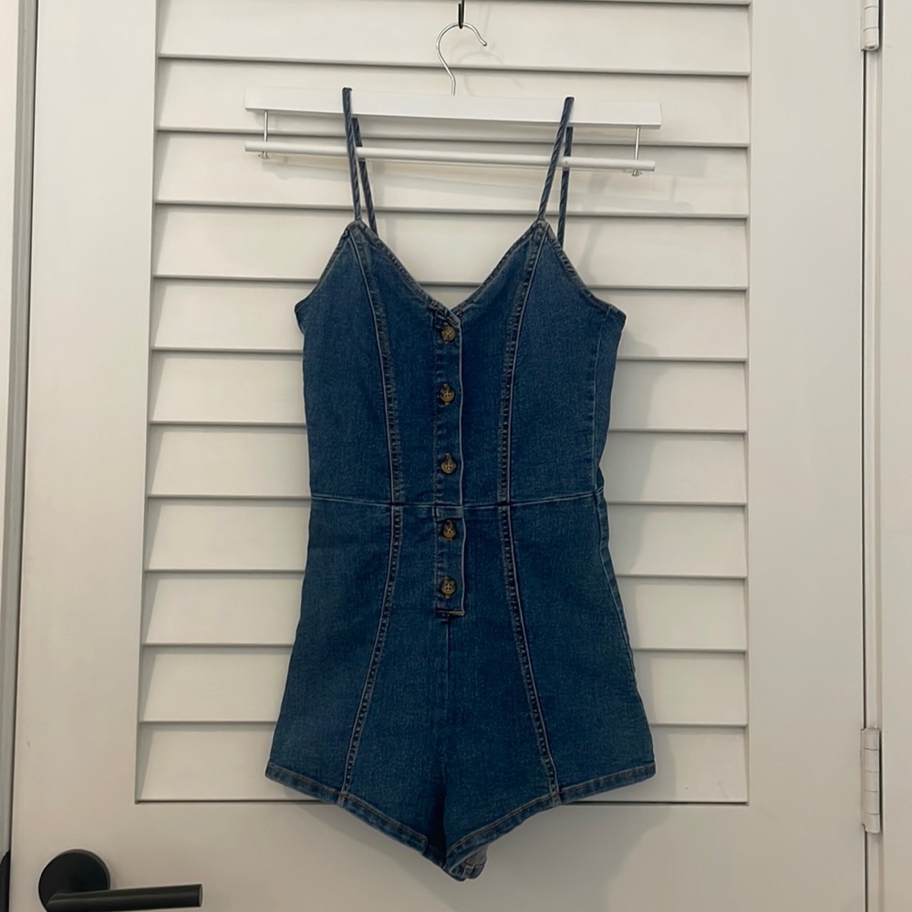 Flattering Denim Romper H&M
